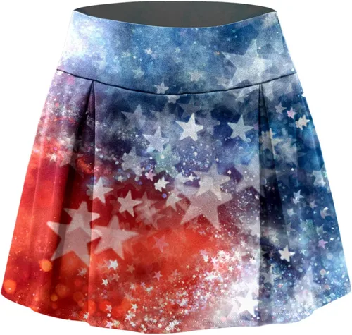Vista 4 de Falda de yoga de cintura alta para mujer, falda pantalón de secado rápido, falda atlética, falda de entrenamiento para mujer, falda de golf