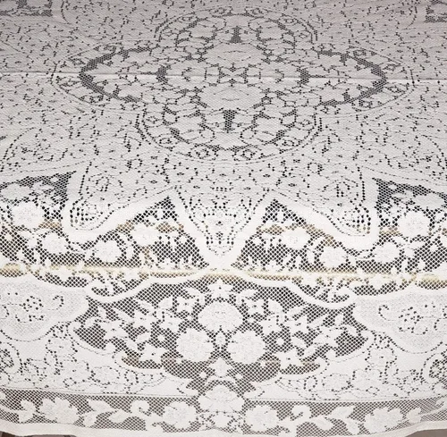 Vista 6 de Mantel cuadrado de encaje floral Aristocrata, tamaño cuadrado de 40 pulgadas