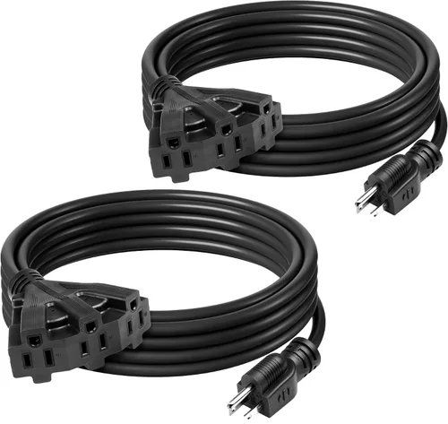 Vista 8 de El juego de cables de extensión para exterior de 2 paquetes de BN-Link es ideal para decoraciones de jardín en días festivos y equipos de jardín.