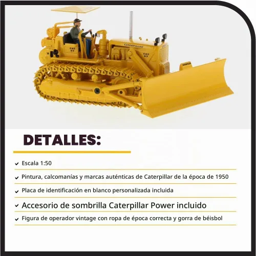 Vista 4 de Diecast Masters 85577 Modelo Cat D7C Tractor a escala 1:50