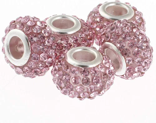 Vista 15 de RUBYCA Cuentas de cristal checo hechas a mano con agujero grande para pulseras europeas (10 unidades, morado, 0.433 in)