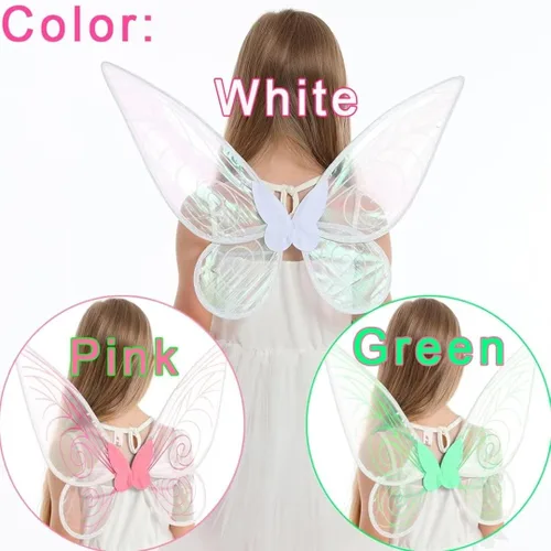 Vista 3 de KKINYAS Fairy Wings for Women Girl, Butterfly Wings, Angel Wings Halloween Costume Christmas Favor Wedding
