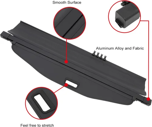Vista 6 de Cubierta de carga para maletero para 2010-2017 para Chevrolet Equinox 2.4L retráctil cubierta de carga trasera impermeable