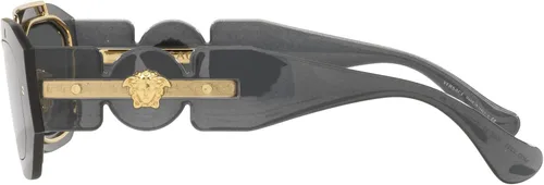 Vista 2 de Versace Lentes de sol unisex transparentes con marco gris oscuro lentes gris oscuro 2008in Gris oscuro transparente