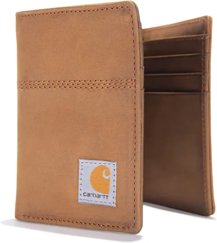 Vista 3 de Carhartt Men's Casual Saddle Leather Wallets, Available in Multiple Styles and
