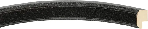 Vista 2 de OVALCREST Espejo de pared ovalado biselado para decoración del hogar, estilo Toronto, negro plateado, dimensiones exteriores de 14 x 18 pulgadas