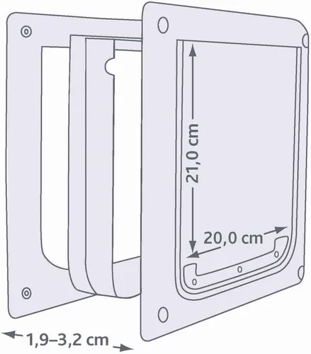 Vista 2 de Puerta de bloqueo de 2 sentidos para perros Trixie Pet Products , Blanco