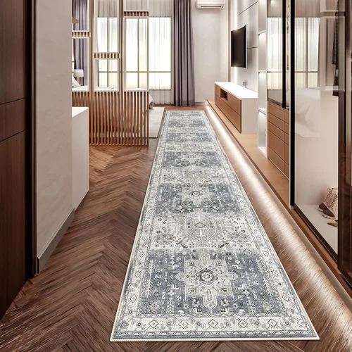 Vista 79 de YOUFORTONG Alfombra Lavable de 2 x 3 Pulgadas para Entrada: Alfombra Antideslizante Vintage para Interiores con Respaldo de Goma para Sala de Estar