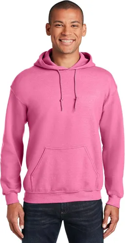 Vista 25 de Gildan - Sudadera con capucha para hombre, mezcla pesada, cordón de ajuste, Rosa de seguridad