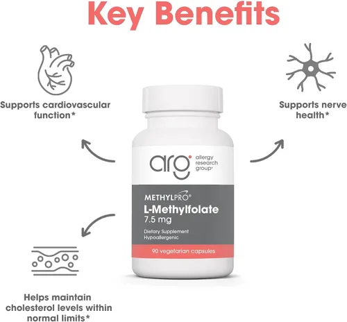 Vista 4 de MethylPro L-metilfolato 7.5 mg - Apoya una mentalidad saludable - Folato activo para apoyo de metilación y reacciones bioquímicas - Altamente