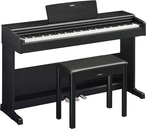 Vista 11 de Yamaha Arius Series - Piano vertical digital delgado, gran sonido, teclado compacto con peso, negro (YDPS35B) Teclado compacto con peso, negro