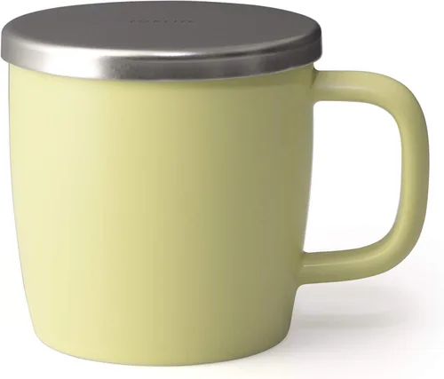 Vista 7 de FORLIFE Taza de preparación con acabado satinado de rocío con infusor de cesta y tapa de acero inoxidable, 11 onzas (niebla de lavanda)