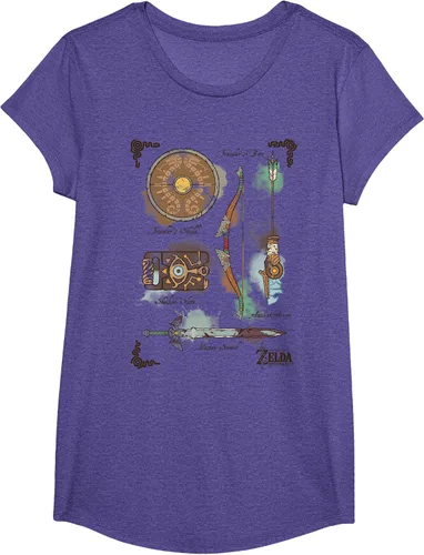 Vista 17 de Zelda Breath of The Wild Link Inventory - Camiseta gráfica Gris Oscuro
