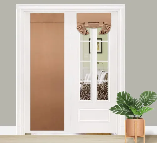 Vista 33 de PI Cortina Opaca para Puerta, Sombra de Privacidad que se Ata con Aislamiento Térmico, Cortina de Puerta Pequeña para Aula/Puerta Corredera/Puerta