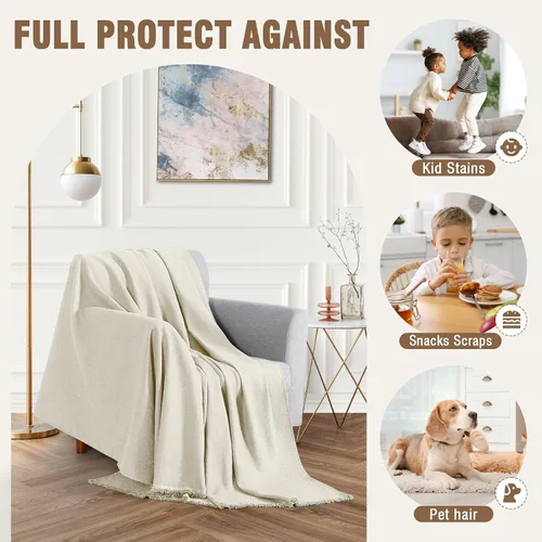 Vista 3 de TAOCOCO Funda para Sillón y Sofá Gruesa y Duradera, Manta para Sofá de Reclinar, Funda Lavable para Silla y Sofá, Amigable para Mascotas, Protector