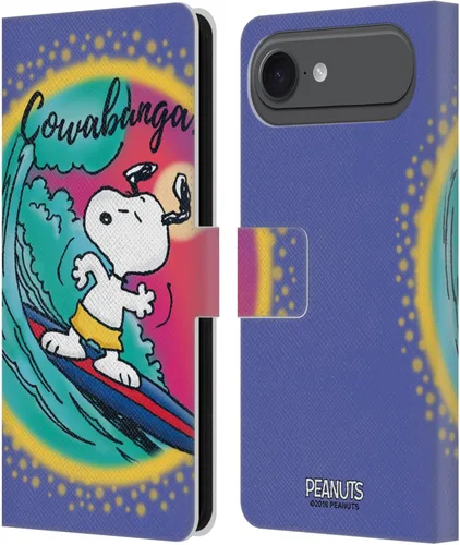 Vista 85 de Head Case Designs Funda de piel con licencia oficial de Peanuts Beach Surf Snoopy Boardwalk Airbrush compatible con Apple iPhone 11