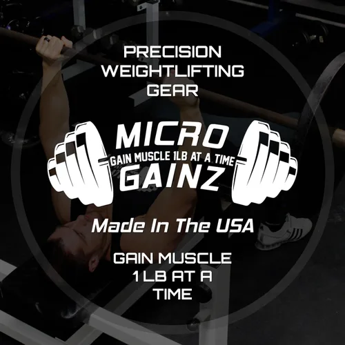 Vista 7 de Micro Gainz - Juego de discos de peso olímpicos fraccionales, juego de 10 discos olímpicos con bolsa, diseñado para pesas olímpicas