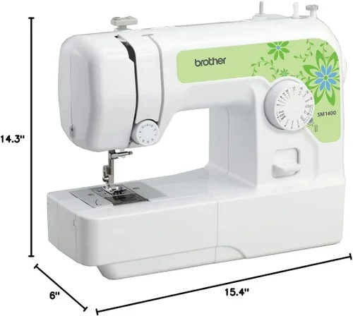 Vista 6 de Brother SM1400 Máquina de coser de 14 puntadas con paquete de 6 hilos SASEW6