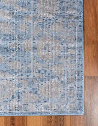 Vista 10 de Unique Loom Boston Collection - Alfombra rectangular de 2 x 3 pies y 1 pulgada, color azul y marfil