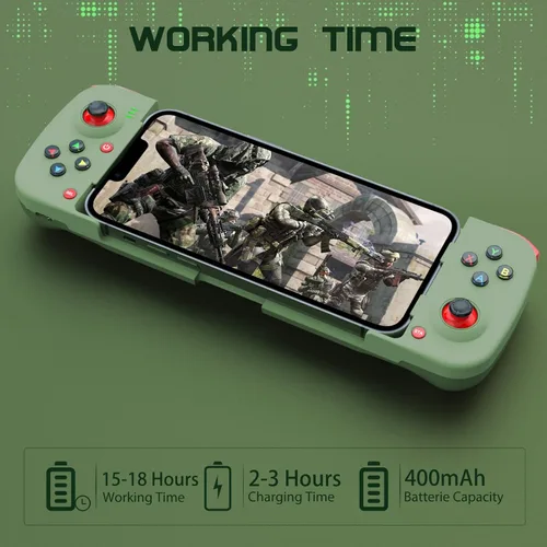 Vista 5 de Joso Phone Controller for iPhone/Android Support Phone Case, Mobile Gaming Controller with Ergonomic Design - Wireless Gamepad for Cloud Gaming & PS