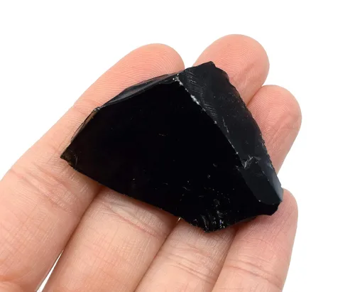 Vista 2 de EISCO Obsidiana cruda, espécimen de roca ígnea - Aprox. 1 "- Geólogo seleccionado y procesado a mano - Ideal para aulas de ciencias