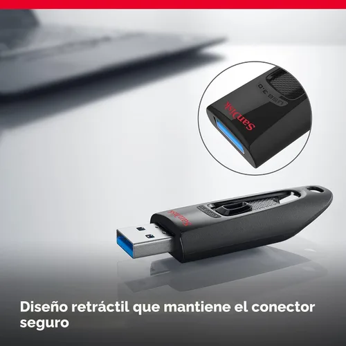 Vista 5 de SanDisk Unidad flash Ultra USB 3.0 de 16 GB - SDCZ48-016G-GAM46, color negro
