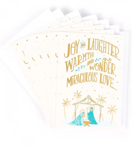 Vista 10 de Hallmark Image Arts - Surtido de tarjetas de Navidad religiosas en caja (4 diseños, 24 tarjetas de Navidad con sobres)