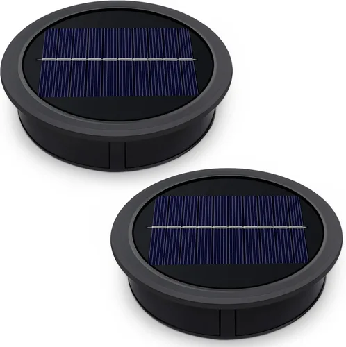 Vista 10 de Paquete de 4 piezas de repuesto de luz solar IP44, tamaño superior 3.15 Negro