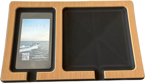 Vista 7 de Soporte doble para teléfono y accesorios de 0.512 in SeaDek Parte trasera adhesiva Compartimentos separados para teléfonos y herramientas