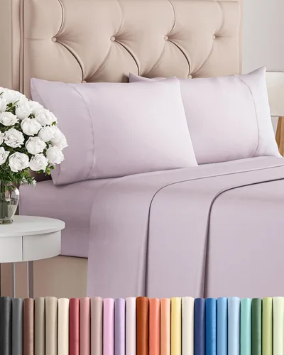 Vista 110 de Juego de sábanas Twin de 4 piezas - Cómodo, transpirable y refrescante - Juego de ropa de cama de lujo de hotel ultrasuave con bolsillos profundos