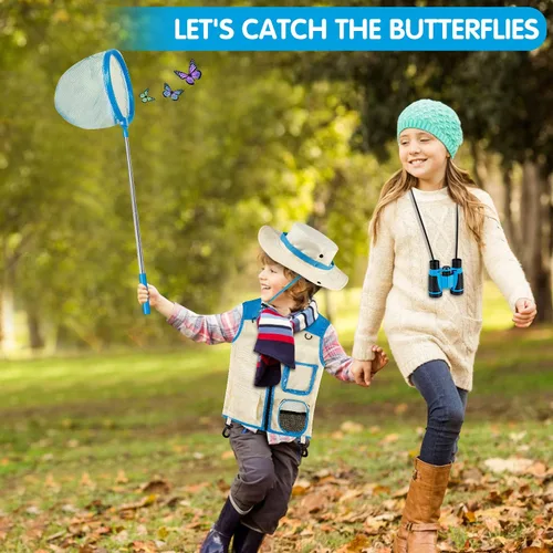 Vista 6 de INNOCHEER Atrapa insectos para niños, kit de explorador para niños, juguetes al aire libre para niños pequeños de 3 a 5 años, juguetes al aire libre