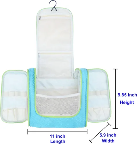 Vista 2 de Freegrace bolso para baño premium - organizador para viajes - gancho para colgar duradero - perfecto para accesorios, cosméticos, artículos