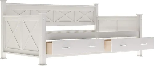 Vista 5 de Bellemave Marco de sofá cama individual con cajones de almacenamiento, plataforma de madera, sofá cama capitán para niños, dormitorio, sala de estar