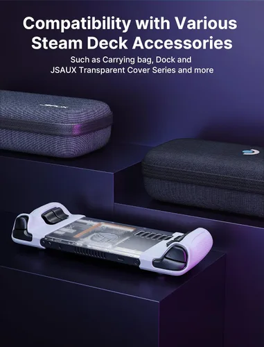 Vista 6 de JSAUX Silicone Grip Protection Case for Steam Deck OLED and Steam Deck LCD, Steam Deck Grip, Steam Deck GripSkin, GripArmor Silicone Sleeve Set