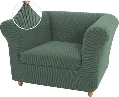 Vista 12 de UNBBRRL Funda de sofá Chesterfield de jacquard elástico, fundas de cojín gruesas para sofá, protector de muebles para sala de estar