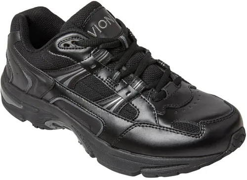 Vista 3 de Vionic Walker - Zapatos clásicos para caminar con soporte de arco ortopédico oculto, para mujer, negro, 7.5 ancho