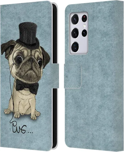 Vista 7 de Head Case Designs Officially Licensed Barruf Beagle Dogs Leather Wallet Case Compatible with Samsung Galaxy S21 Ultra 5G
