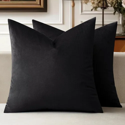 Vista 51 de MIULEE Paquete de 2 fundas de almohada de terciopelo decorativas rectangulares lumbares, fundas de cojín suaves sólidas para sofá, sofá, dormitorio