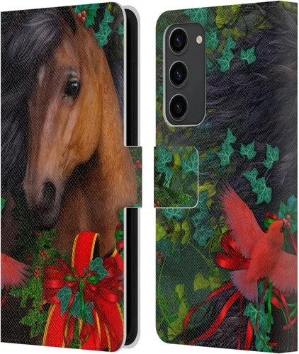 Vista 26 de Head Case Designs Officially Licensed Laurie Prindle A Morgan Christmas Western Stallion Leather Wallet Case Compatible with Samsung Galaxy A07 4G