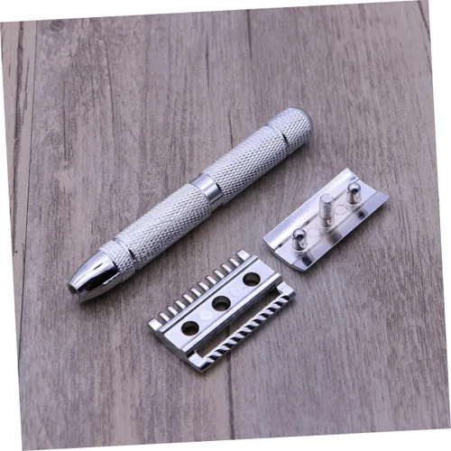 Vista 6 de FOMIYES 2pcs Razor Blade Safety Razor para Hombres Acero Inoxidable Suave Afeitado Experiencia