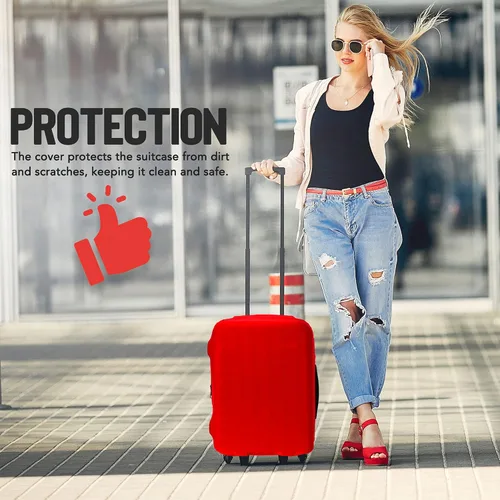 Vista 7 de Funda de equipaje de viaje I Protector de maleta aprobado por la TSA I Fundas de equipaje para maleta I Funda de maleta Bolsa I Protector