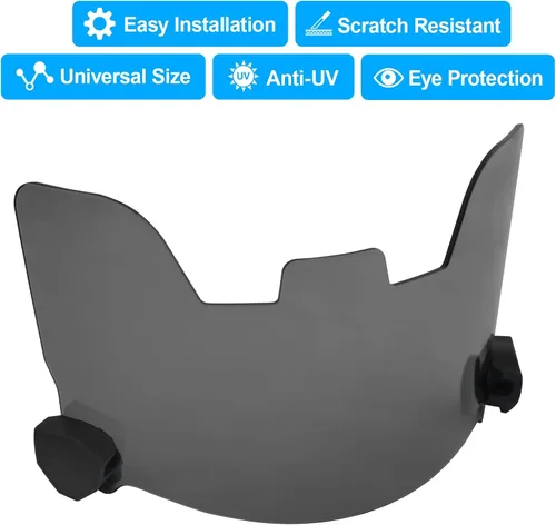 Vista 2 de Visera de fútbol, visera para casco con alta claridad, visera de casco de fútbol resistente a los impactos, visera de fútbol fácil de instalar