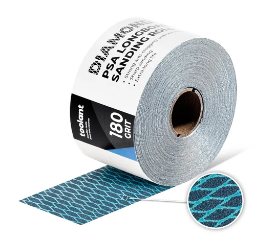 Vista 14 de toolant Rollo de papel de lija con forma de diamante de grano 60, 2-3/4 pulgadas de ancho, 10 yardas de largo Longboard, papel de lija autoadhesivo