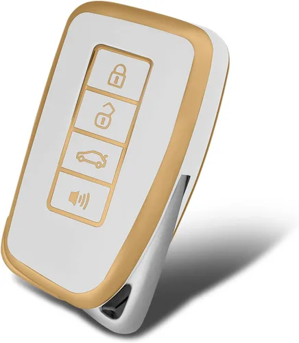 Vista 30 de Funda protectora inteligente de termoplástico con 4 botones para llave de Hyundai; funda compatible con los modelos Elantra, Ioniq, Sonata, Tucson