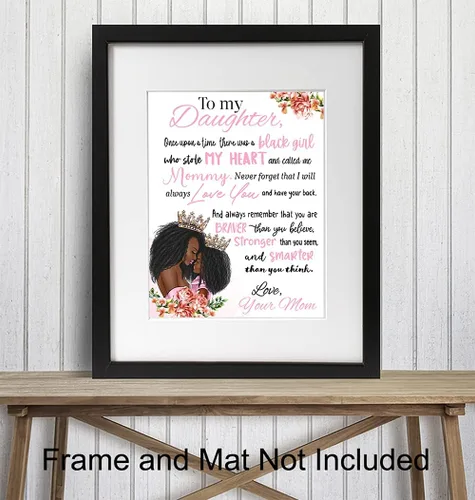 Vista 3 de Arte de pared de niña afroamericana - Arte negro - Decoración para dormitorio de niñas - Regalos para hijas - Habitación para niñas pequeñas