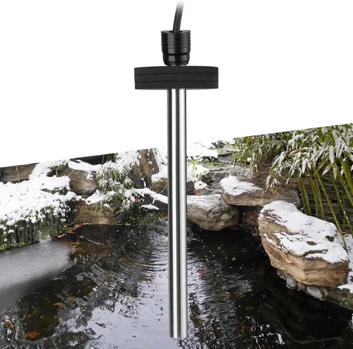 Vista 8 de HITOP Calentador de estanque para exteriores, calentador de acuario de 150 W, 300 W, 600 W, para estanques pequeños, descongelador de estanques