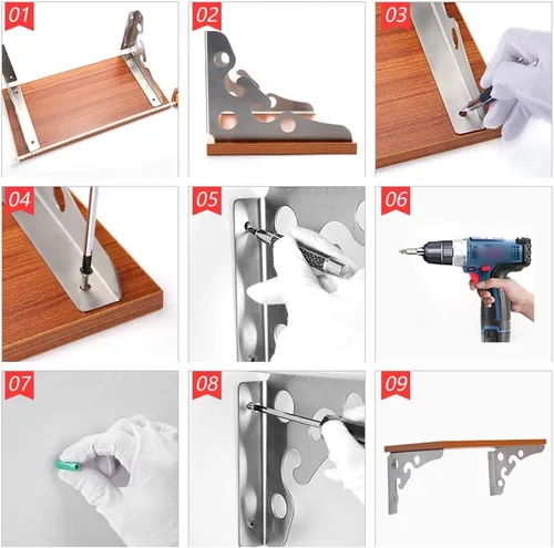 Vista 5 de Soportes creativos de pared flotantes de metal triangular, diseño de gancho para colgar perchas de ropa, sala de estar, estudio, dormitorio, baño
