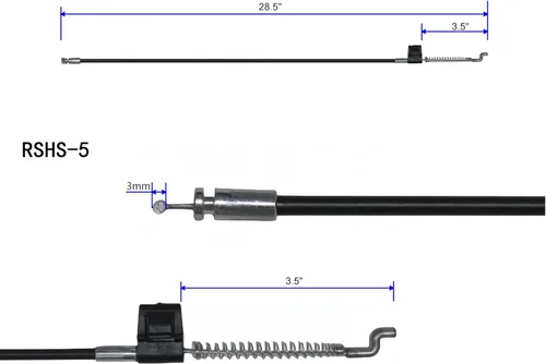 Vista 2 de Sofá reclinable y pieza de repuesto para silla reclinable, cable universal, extremo en forma de S (punta Z), barril de cable de 0.118 in, longitud