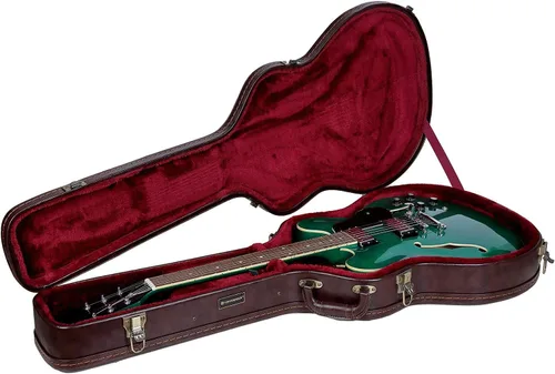 Vista 44 de Crossrock Estuche de madera para guitarra clásica de tamaño completo 4/4, diseño superior arqueado, interior de felpa, pestillos de metal Negro