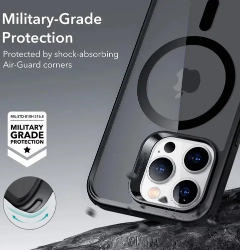 Vista 3 de ESR Funda para iPhone 14 Pro, compatible con MagSafe, protección de grado militar a prueba de golpes, resistente al amarillamiento, funda magnética